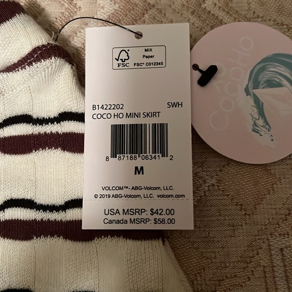 VOLCOM COCO HO JUNIOR'S MINI SKIRT /NWT/M - Picture 6 of 10